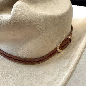 Elegant Cream Cowboy Hat with Brown Band
